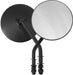 4" Round Mirror Black Left Side