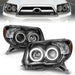 ANZO 2006-2009 Toyota 4Runner Projector Headlights w/ Halo Black ANZO