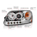 ANZO 1997.5-2003 Ford F-150 Projector Headlights w/ Halo and LED Chrome 1pc ANZO