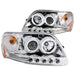 ANZO 1997.5-2003 Ford F-150 Projector Headlights w/ Halo and LED Chrome 1pc ANZO