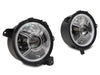 Raxiom 18-22 Jeep Wrangler JL/ JT 9-Inch LED Headlights w/ DRL and Halo- Black Housing (Clear Lens) Raxiom