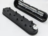 Granatelli 96-22 GM LS Tall Valve Cover w/Angled Coil Mounts - Black Wrinkle (Pair) Granatelli Motor Sports