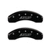 MGP 4 Caliper Covers Engraved Front & Rear Gen 5/SS Black finish silver ch MGP