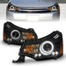 ANZO 2008-2011 Ford Focus Projector Headlights Black ANZO