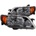 ANZO 2001-2003 Mazda Protege Crystal Headlights Black ANZO