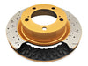 DBA 01-07 Subaru Impreza WRX STI 4000 XS Cross Drilled & Slotted Rear Rotor w/Gold Hat DBA