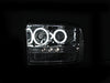 ANZO 2005-2007 Ford Excursion Projector Headlights w/ Halo Chrome w/ LED Strip (CCFL) 1pc ANZO