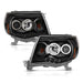 ANZO 2005-2011 Toyota Tacoma Projector Headlights w/ Halo Black ANZO