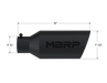 MBRP Universal Exhaust Tip 7in O.D. Rolled End 4in Inlet 18in Length - Black MBRP