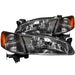 ANZO 1998-2000 Toyota Corolla Crystal Headlights Black ANZO