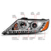 ANZO 2011-2013 Kia Sorento Projector Headlights w/ Halo Chrome (CCFL) ANZO