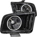 ANZO 2005-2009 Ford Mustang Crystal Headlights w/ Halo Black (CCFL) ANZO