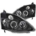 ANZO 2002-2004 Honda Civic Projector Headlights w/ Halo Black ANZO