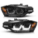 ANZO 2012-2015 BMW 3 Series Projector Headlights w/ U-Bar Black ANZO