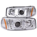 ANZO 1999-2006 Gmc Sierra 1500 Projector Headlights w/ U-Bar Chrome ANZO