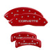 MGP 4 Caliper Covers Gloss Red Engraved with Corvette C4 (Full Kit 4 Pieces) MGP