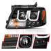 ANZO 2004-2008 Ford F-150 Projector Headlights w/ U-Bar Black ANZO