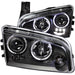 ANZO 2006-2010 Dodge Charger Projector Headlights w/ Halo Black ANZO