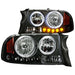 ANZO 1997-2004 Dodge Dakota Crystal Headlights Black 1pc ANZO