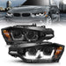 ANZO 2012-2015 BMW 3 Series Projector Headlights w/ U-Bar Black ANZO