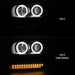 ANZO 2002-2009 Chevrolet Trailblazer Projector Headlights w/ Halo Black ANZO