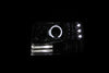 ANZO 1992-1996 Ford F-150 Projector Headlights w/ Halo Chrome w/ Side Markers and Parking Lights ANZO