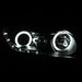 ANZO 2006-2011 Honda Civic Projector Headlights w/ Halo Black (CCFL) ANZO