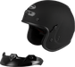 Gm 32 Open Face Helmet Matte Black Sm GMAX