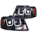 ANZO 2004-2008 Ford F-150 Projector Headlights w/ U-Bar Black ANZO