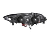 ANZO 2006-2011 Honda Civic Projector Headlights w/ Halo Black (CCFL) ANZO