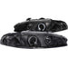 ANZO 1997-1999 Mitsubishi Eclipse Projector Headlights w/ Halo Black G2 ANZO