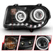 ANZO 2005-2010 Chrysler 300C Projector Headlights w/ Halo Black (CCFL) G2 ANZO