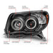 ANZO 2006-2009 Toyota 4Runner Projector Headlights w/ Halo Black ANZO